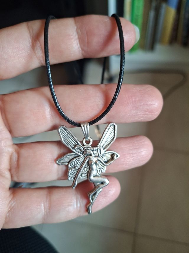 Collar Hada Duende Gnomo Plata