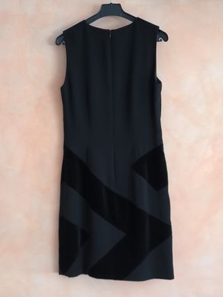 Vestido fiesta Miltres negro talla 38