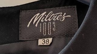 Vestido fiesta Miltres negro talla 38