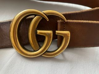 Cinturón Gucci GG Marrón