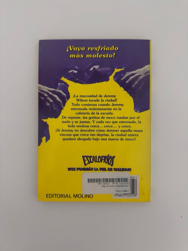 Libro juvenil: Escalofríos, La Invasión Del Moco.
