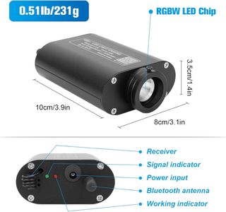 CHINLY Bluetooth 16W RGBW. LED Fibraottica luci.