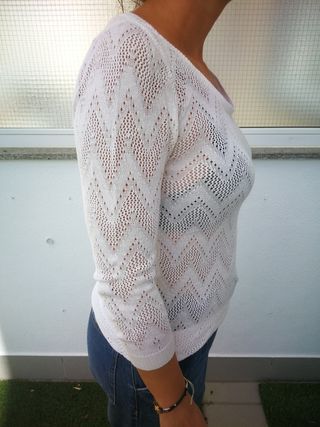 Jersey blanco de mujer