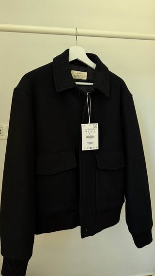 Cazadora Lana Zara Origins Negra Talla M