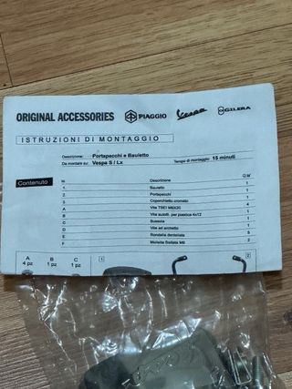 Portaequipajes Piaggio Vespa cromado