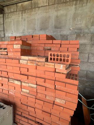 Lote 1600 ladrillos cara vista rojo macizo