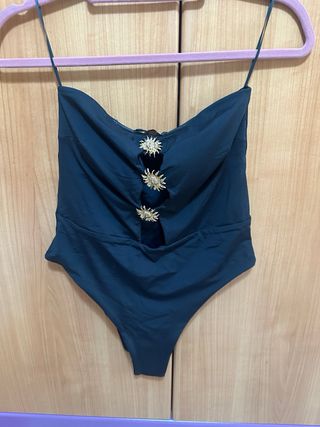 Bañador Zara Talla S Negro Soles