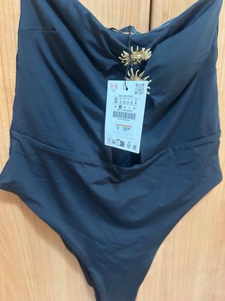 Bañador Zara Talla S Negro Soles