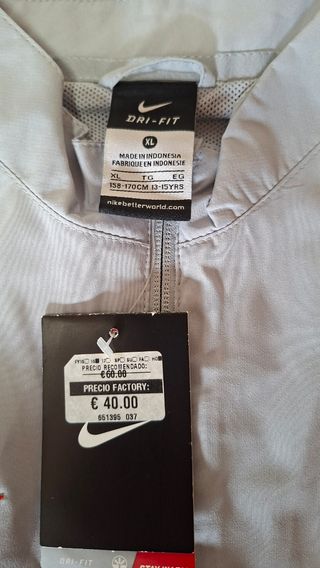 Chaqueta Nike Gris y Naranja Talla XL
