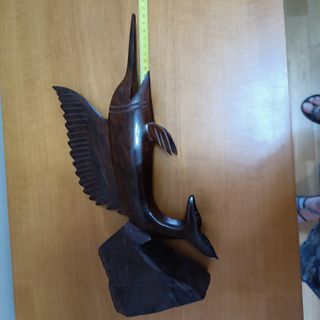 Figura Palo Fierro Pez Espada Tallado