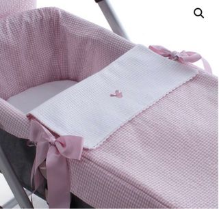 Ropa capazo cochecito bebé + bajera blanca regalo