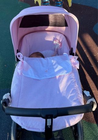 Ropa capazo cochecito bebé + bajera blanca regalo