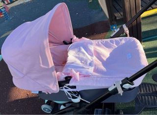 Ropa capazo cochecito bebé + bajera blanca regalo