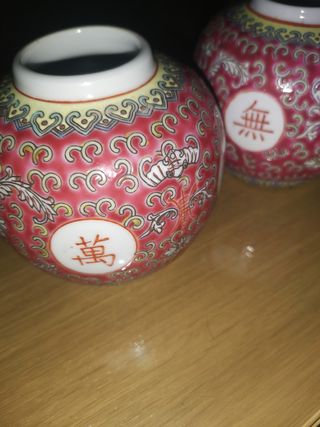 Jarrón chino decorado