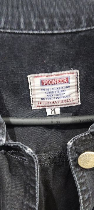 Cazadora vaquera negra Pioneer mujer