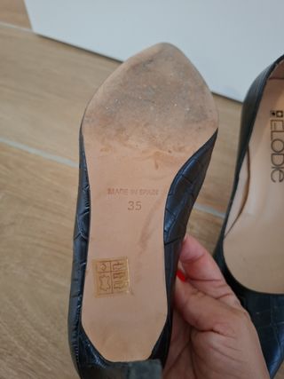 Zapatos de salón negros piel