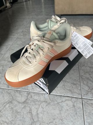 Adidas VL Court 3.0 Beige/Rosa Talla 38.5