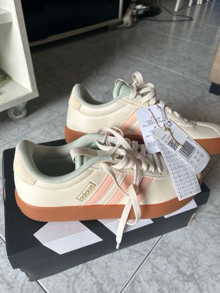 Adidas VL Court 3.0 Beige/Rosa Talla 38.5