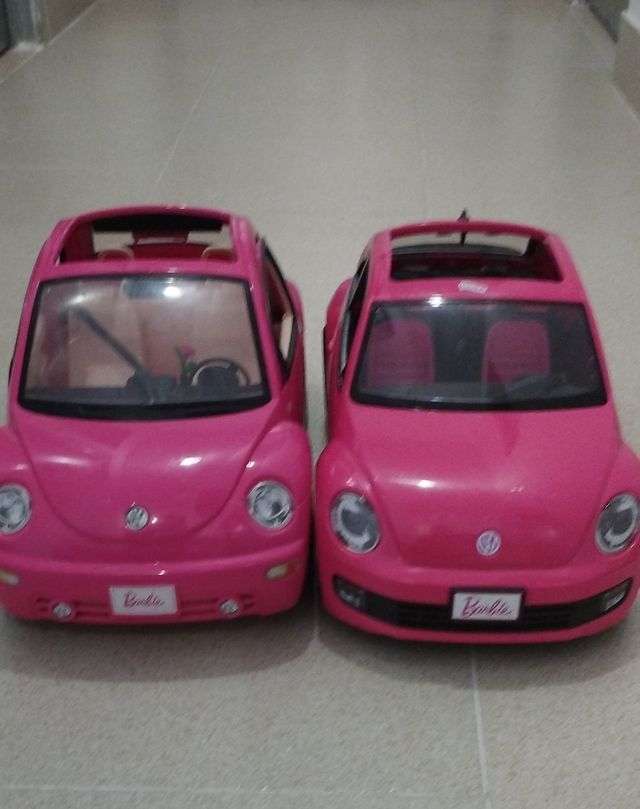 Lote 2 coches Barbie rosas