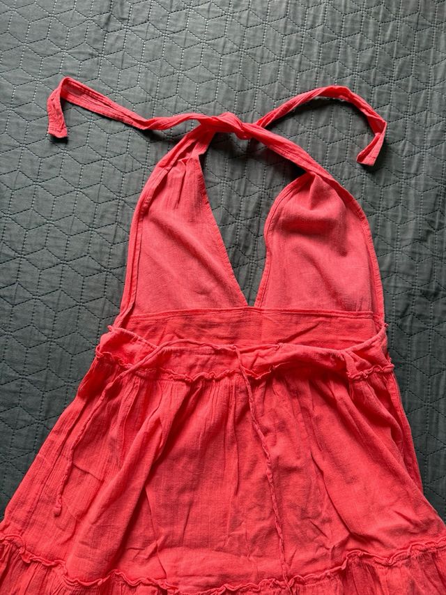 Vestido de playa Calzedonia rojo talla única