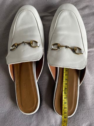 Mocasines Gucci Princetown Mujer T39 Blancos