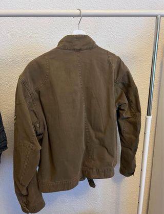 Chaqueta vintage de hombre verde militar - moto