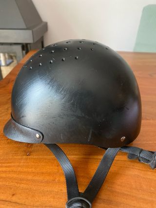 Casco Equitación Infantil Negro Talla 54-56
