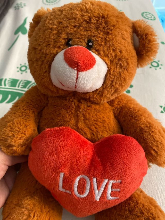 Osito de peluche con corazón LOVE