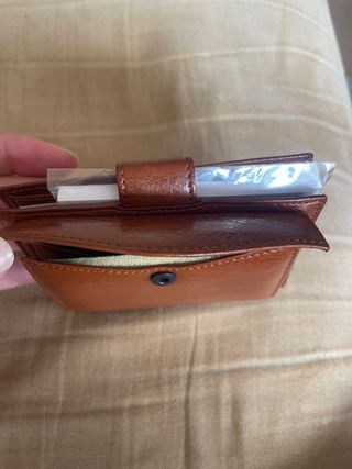 Agenda monedero piel Luxinder marrón