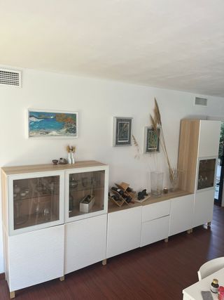 Aparador moderno blanco y madera