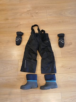 Conjunto Ropa Nieve Niñ@: Pantalón, Guantes y Bota