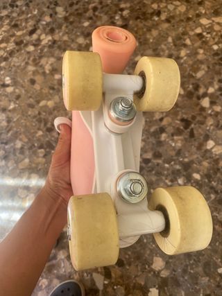 Patines 4 Ruedas. Marca: Oxelo.  Talla 35 - Rosas.