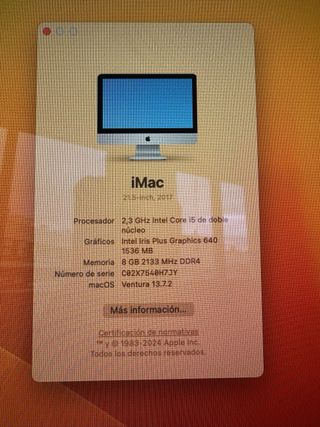 iMac 2017 21.5 8GB RAM