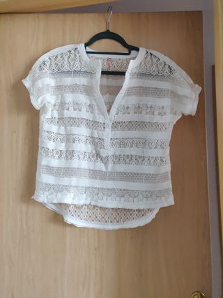 Blusa bordada blanca