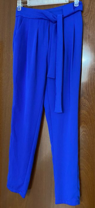 Pantalón Mango Talla S Azul