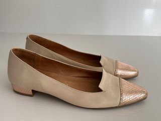 Manoletinas piel rosa T40