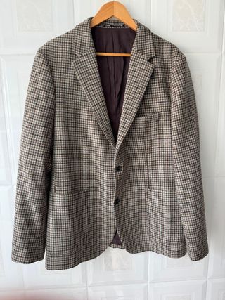 Blazer Zara pata de gallo 100% lana