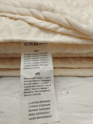 Colcha Cama 90 en tono marfil