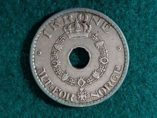 21 Monedas Noruega Antiguas  1 Corona