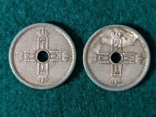 21 Monedas Noruega Antiguas  1 Corona