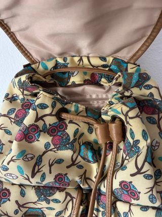 Mochila con estampado de búhos