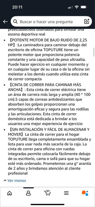 Cinta de correr compacta