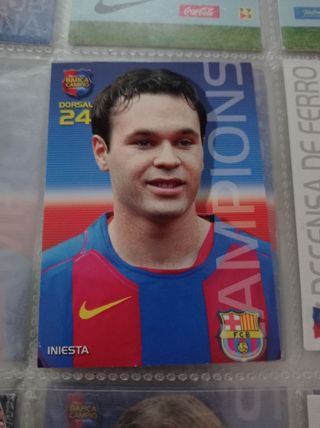 Cromo Iniesta FC Barcelona DORSAL 24