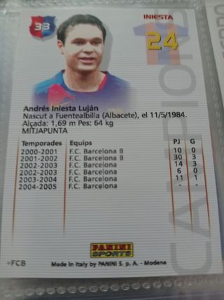 Cromo Iniesta FC Barcelona DORSAL 24