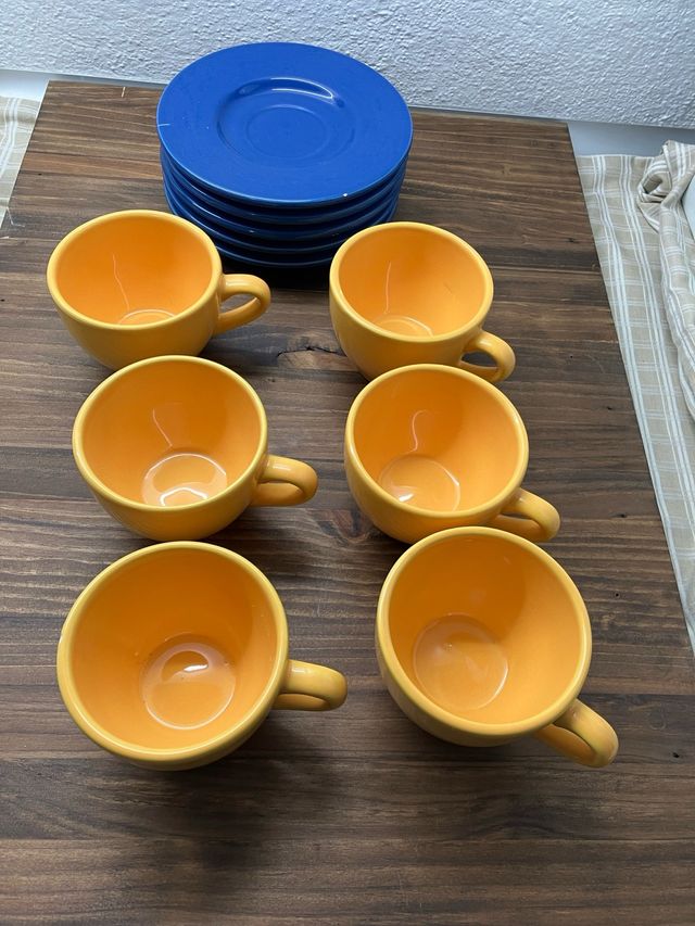 Set di 6 tazze da colazione in ceramica