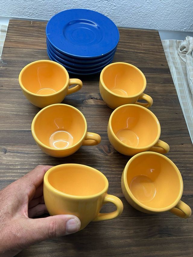 Set di 6 tazze da colazione in ceramica