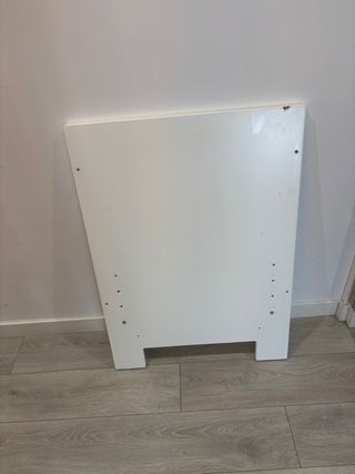 Cuna de madera blanca con colchón 