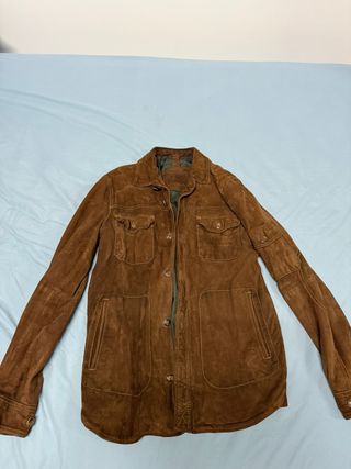 Chaqueta de ante marrón