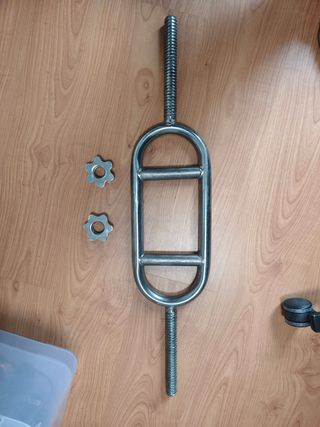 Barra romana de pesas multi agarre biceps espalda 
