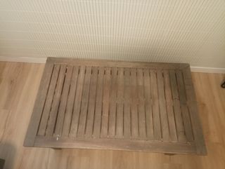 Mesa de centro de madera exterior